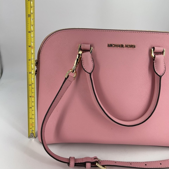 Michael Kors Bag Womens Large Cindy Leather LG Dome Purse Crossbody Satchel - Picture 14 of 16